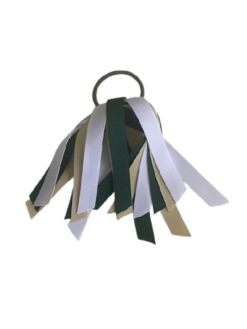 Hair Ribbon Bottle / White / Beige